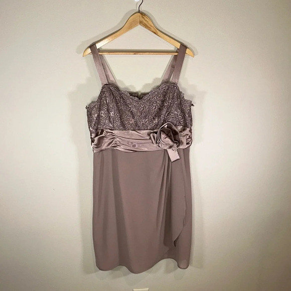 R&M Richards Two Piece Dress Set Size 18 Women Cocktail Formal Mother of Bride - Picture 4 of 15